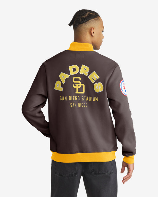 SAN DIEGO PADRES COOPERSTOWN RELIEF PITCHER '47 PIQUE TRACK JACKET