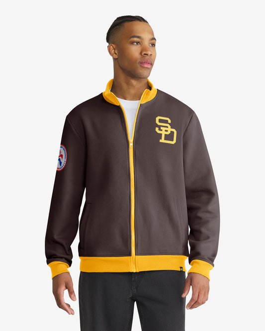 SAN DIEGO PADRES COOPERSTOWN RELIEF PITCHER '47 PIQUE TRACK JACKET