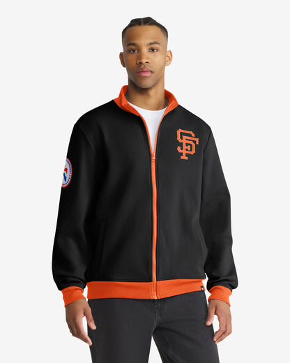 SAN FRANCISCO GIANTS COOPERSTOWN RELIEF PITCHER PIQUE '47 TRACK JACKET