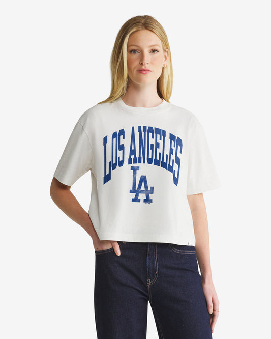 LOS ANGELES DODGERS SHALE '47 FOUNDATION CROP TEE WOMENS