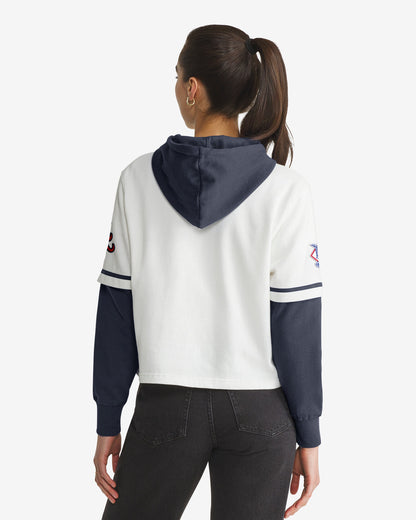 ATLANTA BRAVES TRIFECTA CROPPED '47 SHORTSTOP PULLOVER HOOD WOMENS