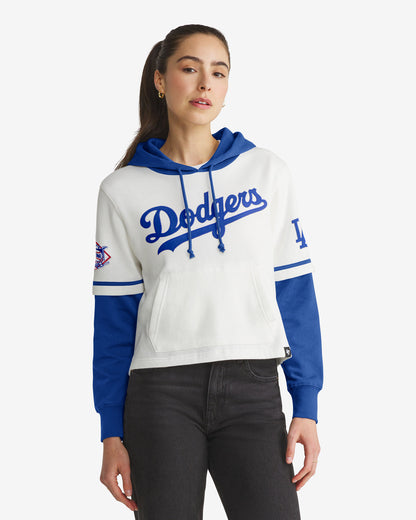 LOS ANGELES DODGERS TRIFECTA CROPPED '47 SHORTSTOP PULLOVER HOOD WOMENS