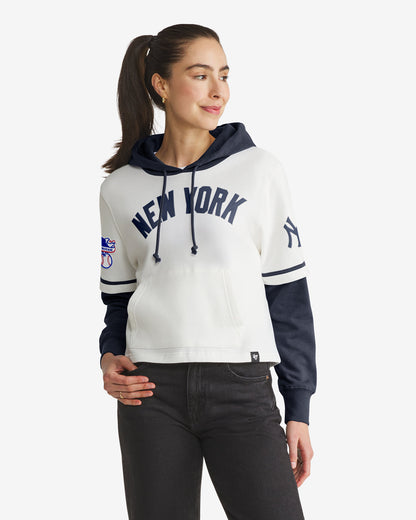 NEW YORK YANKEES TRIFECTA CROPPED '47 SHORTSTOP PULLOVER HOOD WOMENS