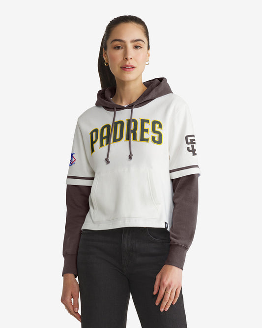 SAN DIEGO PADRES TRIFECTA CROPPED '47 SHORTSTOP PULLOVER HOOD WOMENS